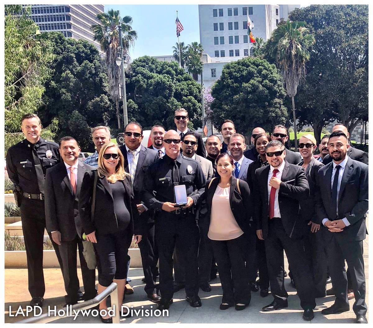 LAPDHollywood's tweet photo. Very proud of our own @LAPDHollywood Officer Tim Talman, who received the "Lifesaving Award" for his role in performing the heimlich maneuver on a choking citizen in a restaurant. Well done Officer Talman! https://t.co/Ff6pRETeIJ