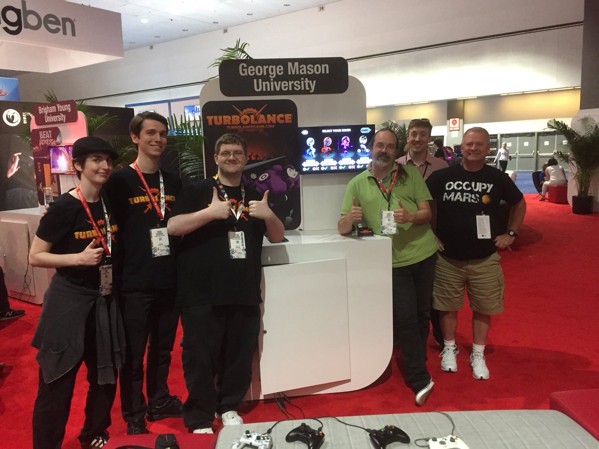 ZonNero's tweet photo. Congrats to the Turbolance team on surviving #E3 and making a ton of new fans. They were definitely the crowd favorite and I know #GMU and I are super proud of them! #CollegeGameCompetition https://t.co/aMto6ZJ3Ip