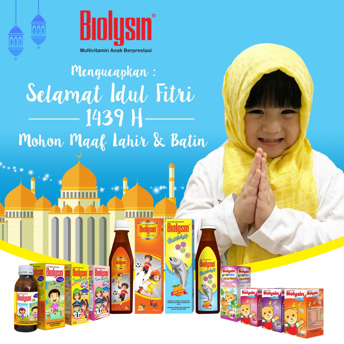 Biolysin_Series's tweet photo. Selamat Hari Raya Idul Fitri 1439 H. Mohon Maaf Lahir & Batin ππ
#idulfitri #1439h #lebaran2018 #eidmubarak #biolysin #betulbiolysinuntukkita https://t.co/uJzzCoZ5nx