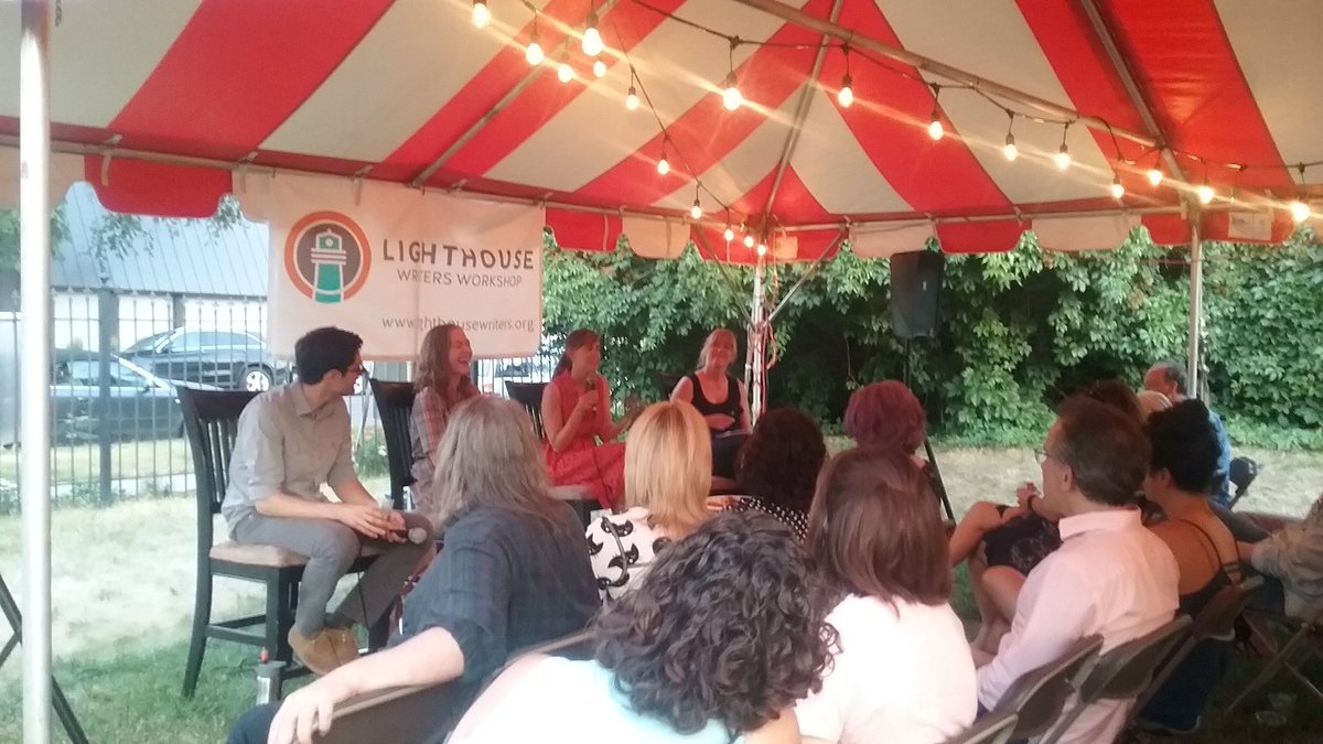 JLBlanck's tweet photo. Bad #advice is something that stops you from #writing. <~ #Learning from (&amp; #laughing with) @MaggieShipstead, @egabbert, Amanda Rae &amp; Mark Mayer about #badadvice @lighthousewrite #LitFest18. #writer #writers #writerslife #writinglife #amwriting #amediting #amreading #amlistening https://t.co/Cau25J0nDL