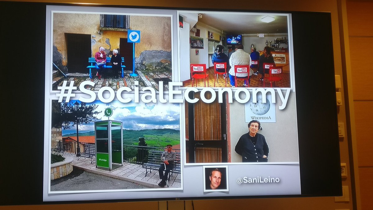 Joku <a href="/SaniLeino/">Sani Leino</a> tuli meille duuniin kertoo jostain #socialeconomy'stä. Jännää! 🤓 <a href="/DanskeBankFI/">Danske Bank Suomi</a>