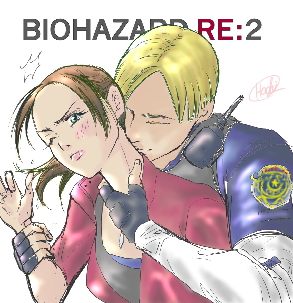 RE2で、レオクレ。 「君も噛まれてしまえ」 ＃レオクレ ＃ResidentEvil