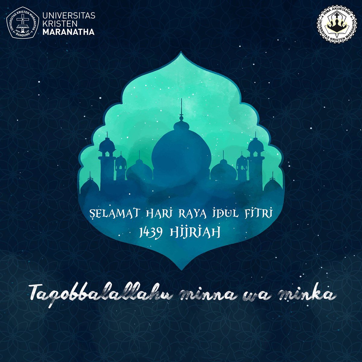 mcu_himatha's tweet image. Ketika tangan tak mampu menjabat, kaki tak dapat melangkah. Hanya hati yang mampu berbisik, mohon maaf atas segala kesalahan. 

Keluarga Besar Himpunan Mahasiswa Akuntansi Universitas Kristen Maranatha mengucapkan

Selamat hari raya Idul Fitri 1439 H
Mohon maaf lahir dan batin.