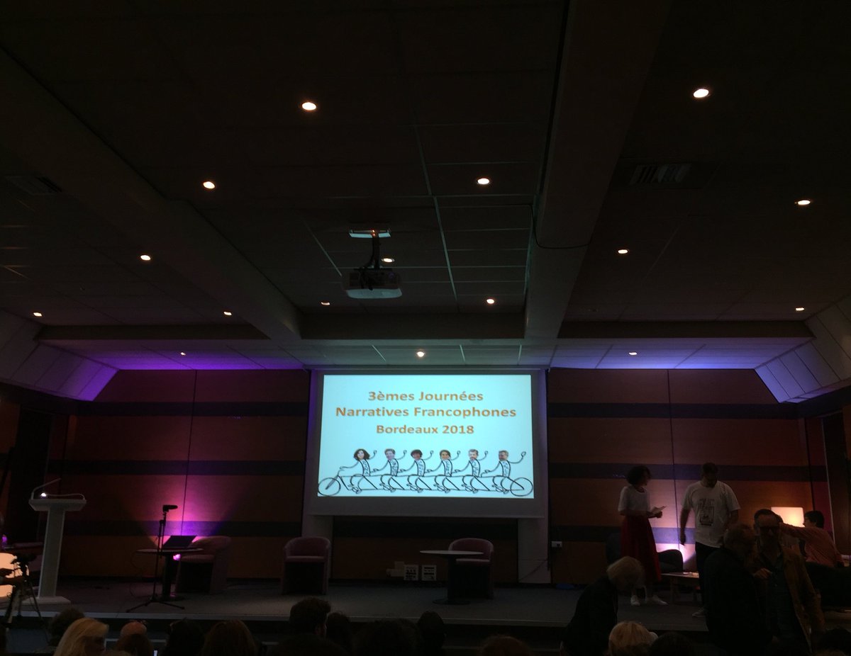 AnneMassonLHEP's tweet photo. 3èmes Journées #Narratives Francophones, ça démarre ! #Bordeaux #PratiquesNarratives #ApprocheNarrative #Histoires https://t.co/tAjdxGpAIX
