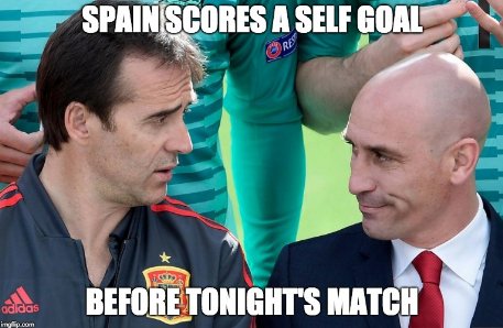 OrFansWorld's tweet photo. Who did this?? Does Portugal start favourites tonight's #PortugalVsSpain #WorldCupRussia2018 #FootballFever #humour #Memes #Julien #goals #JulenLopetegui https://t.co/k6pbai90vU