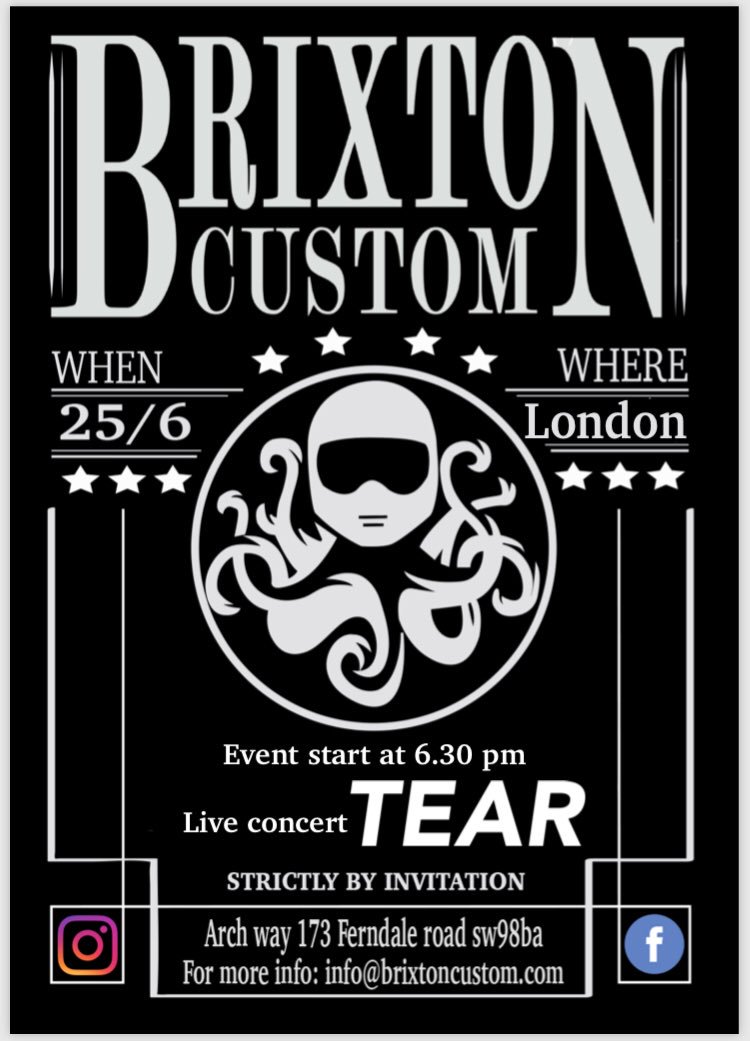 throwing_up's tweet image. Want to watch @TEAR_band play a show in a custom bike garage in Brixton? I’ve got just the thing...
