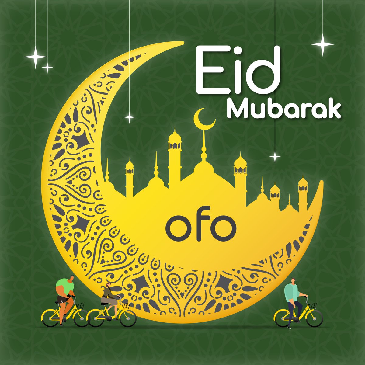 ofoinsingapore's tweet photo. Eid Mubarak to all Muslims! The ofo Team wishes all happiness and peace, always! #letsofo https://t.co/zG7V9cdzka