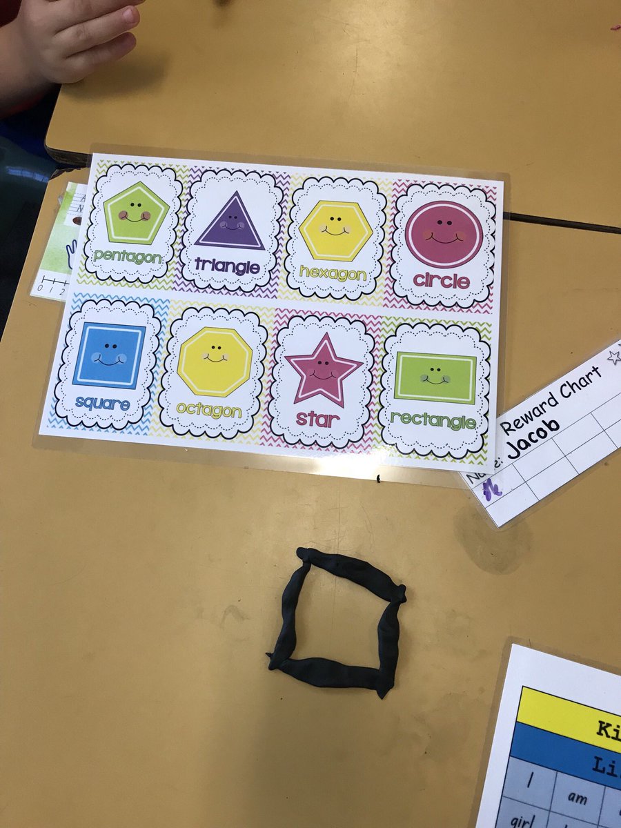 today we made our 2D shapes with playdough! kids absolutely loved it! #ACUEDU_p