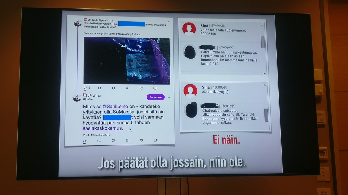 Järkyttävää #asiakaskokemus'ta 😁 Hävettää noiden yritysten puolesta 🙈 Todellinen #socialeconomy <a href="/SaniLeino/">Sani Leino</a>