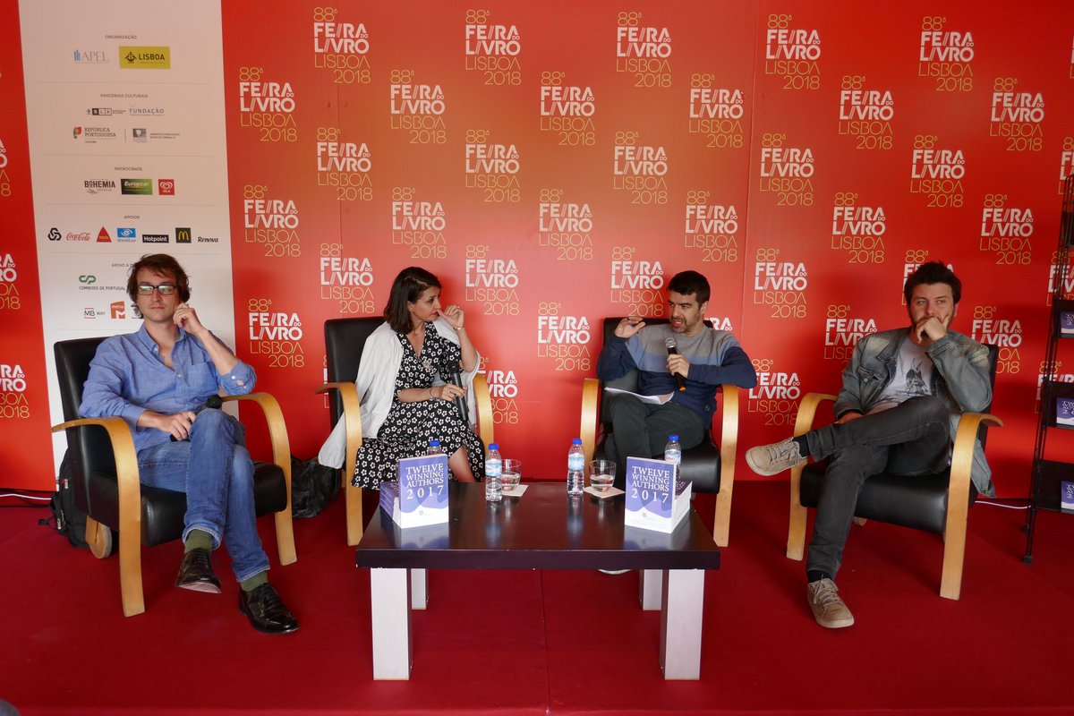 EUPLPrize's tweet photo. Thank you again @ciler_ilhan, @jasminbf & #DavidMachado for travelling to #Lisbon last week to speak about the #EUPL & European #literature! What a great event 🙂 https://t.co/gz4us7T9vt