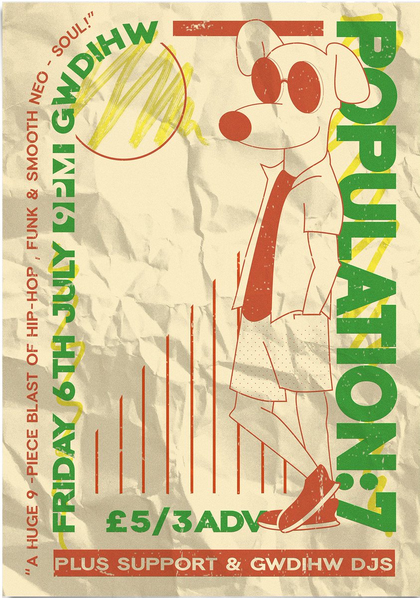 GwdihwCafeBar's tweet photo. NEW SHOW!
A huge 9-piece blast of hip-hop, funk &amp; smooth neo-soul, Birmingham's @P7_Population7 join us on Fri Jul 6! https://t.co/ODeAcuoSr7