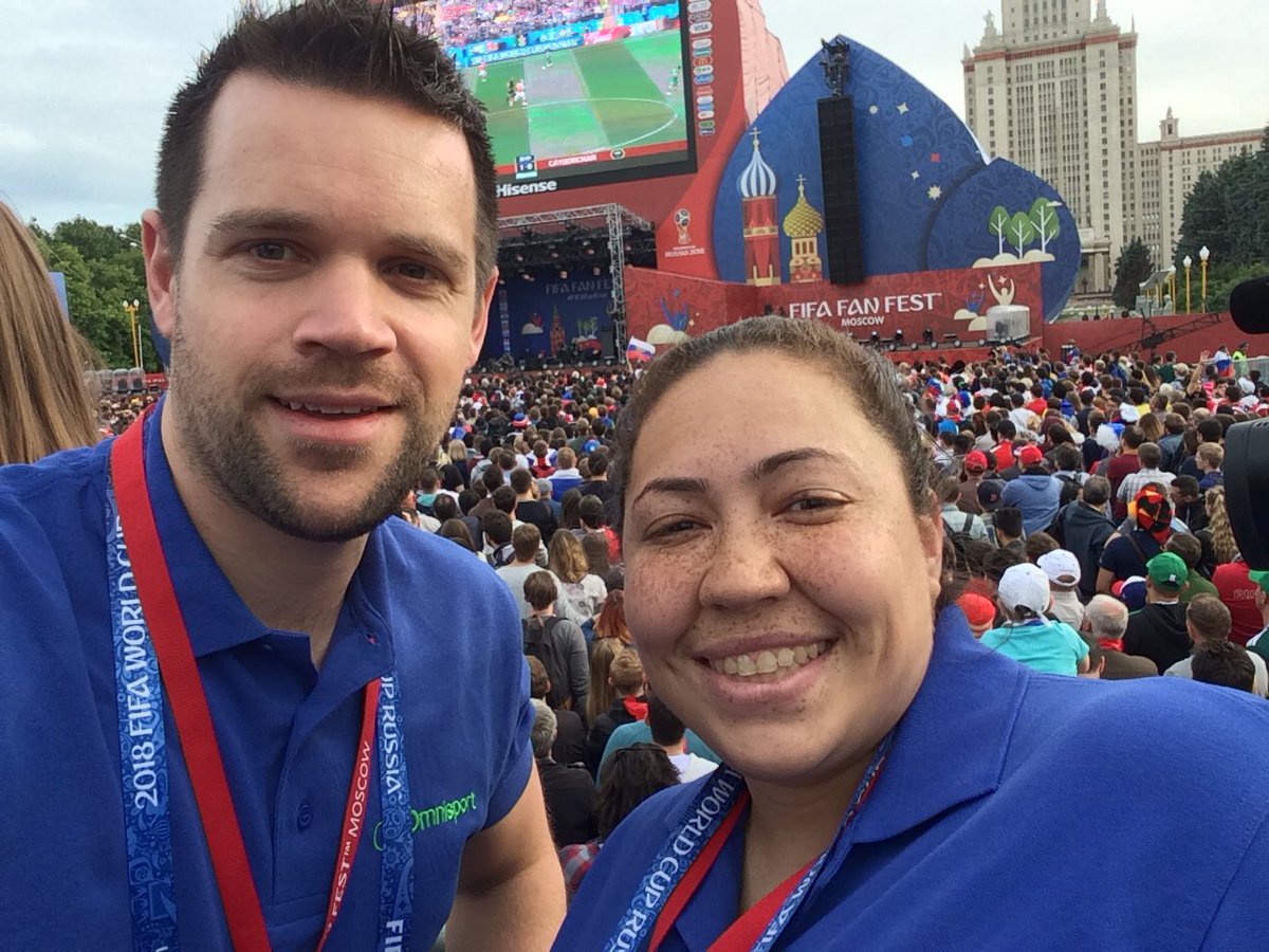 MattToze's tweet photo. And we're off! What a day for the hosts in Russia. Their supporters certainly knew how to party at the Moscow fan fest.  @lou_bawden @OmnisportWC @OmnisportNews https://t.co/kJ3jU9Hs0N