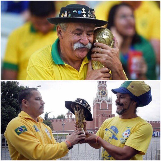 Clovis Fernandes sadly passed away in 2015 from cancer aged 60.

He followed the Brazilian national team for seven World Cups, from 1990-2014. 

His sons Frank and Gustavo are now in Russia carrying on their fathers legacy. 

The beautiful game!
