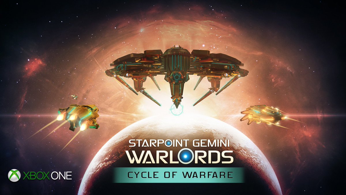 StarpointGemini's tweet photo. GET YOUR #XBOXONE READY! Starpoint Gemini Warlords Cycle of Warfare & Rise of Numibia DLCs are coming to @XboxOne on June 22! #XboxOne #Xbox #DLC #SPGW #StarpointGemini https://t.co/SqqUsvl4YO