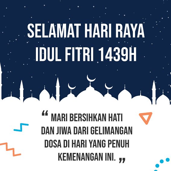 printgila's tweet photo. Selamat Hari Raya Idul Fitri 1439H.

Mari bersihkan hati dan jiwa dari gelimangan dosa di hari yang penuh kemenangan ini.

#PrintGila #PrintHemat #PrintMurah https://t.co/cMV1pkafqN