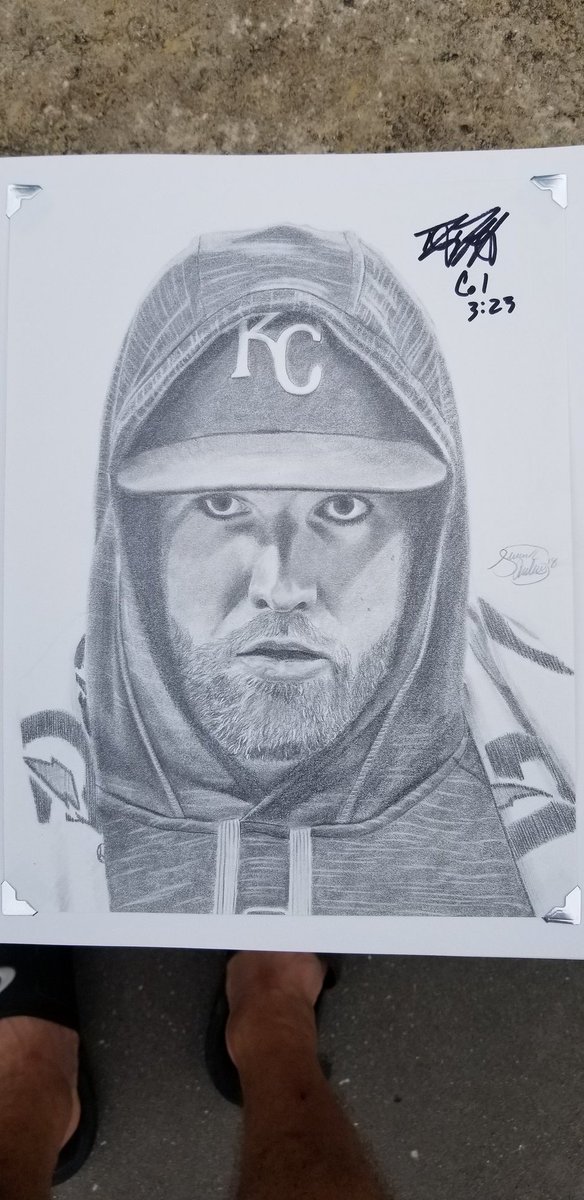 dtrobb's tweet photo. Danny Duffy. Hope you're a Royal for life. Thanks for the autograph. @duffkc41 https://t.co/WD743nY1xF