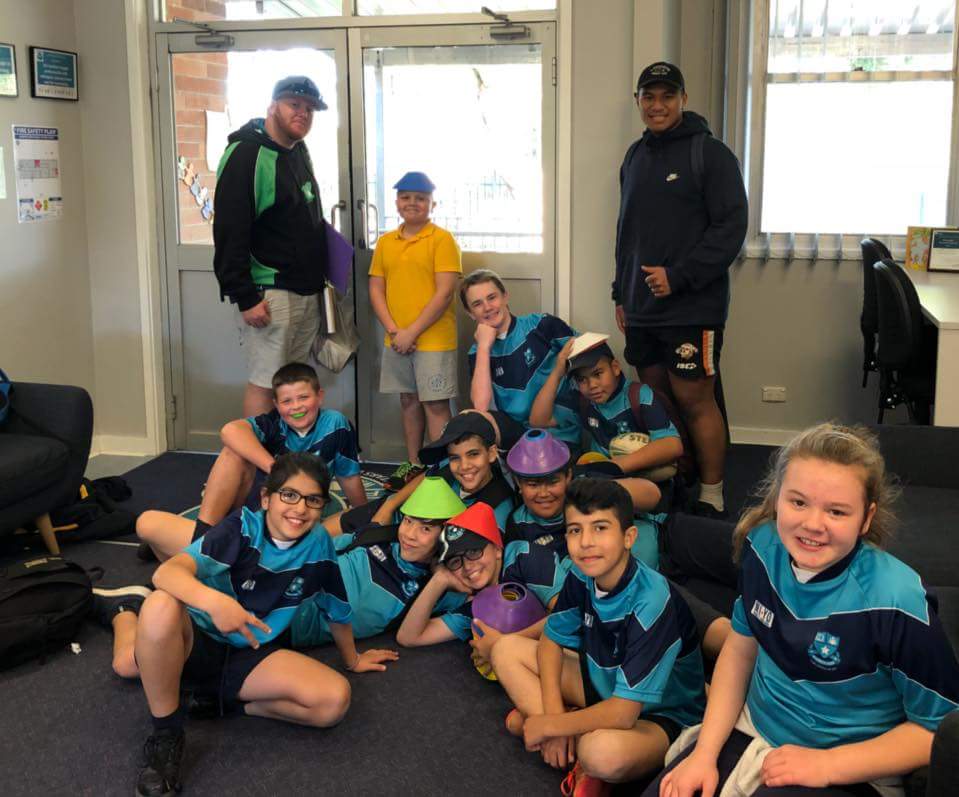 Warwick farm rugby league celebrating the schools first win in almost 20 years!