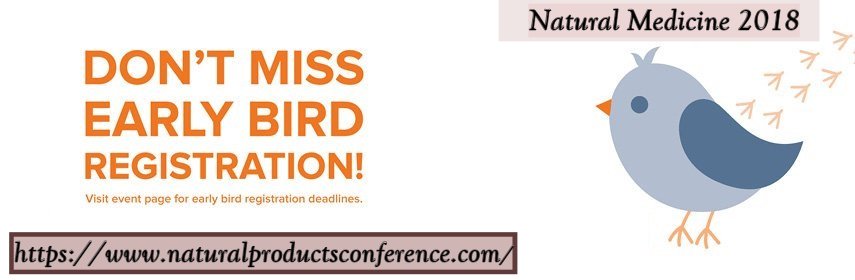 naturalmedi2018's tweet photo. Make avail of #Early_Bird_Registration
Special discount on #Group_Registration
#naturalmedicine
#naturalmedicine2018
#Singapore
#November 05-06,2018
Reach us at : https://t.co/Zvy51hvlxT https://t.co/6lHacWTj16