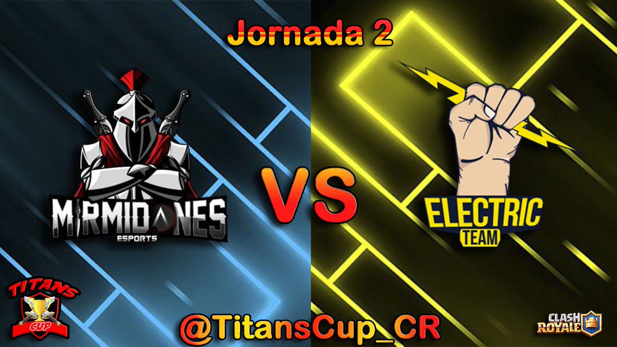 Jornada 2 - <a href="/TitansCup_CR/">Titans Cup</a>

🗓️Lunes 25 de Junio🗓️
Mirmidones 🆚 <a href="/TeamElectric_CR/">TeamElectric</a> 
⏰17:00hrs 🇲🇽
⏰18:00hrs 🇨🇱
⏰17:00hrs 🇵🇪