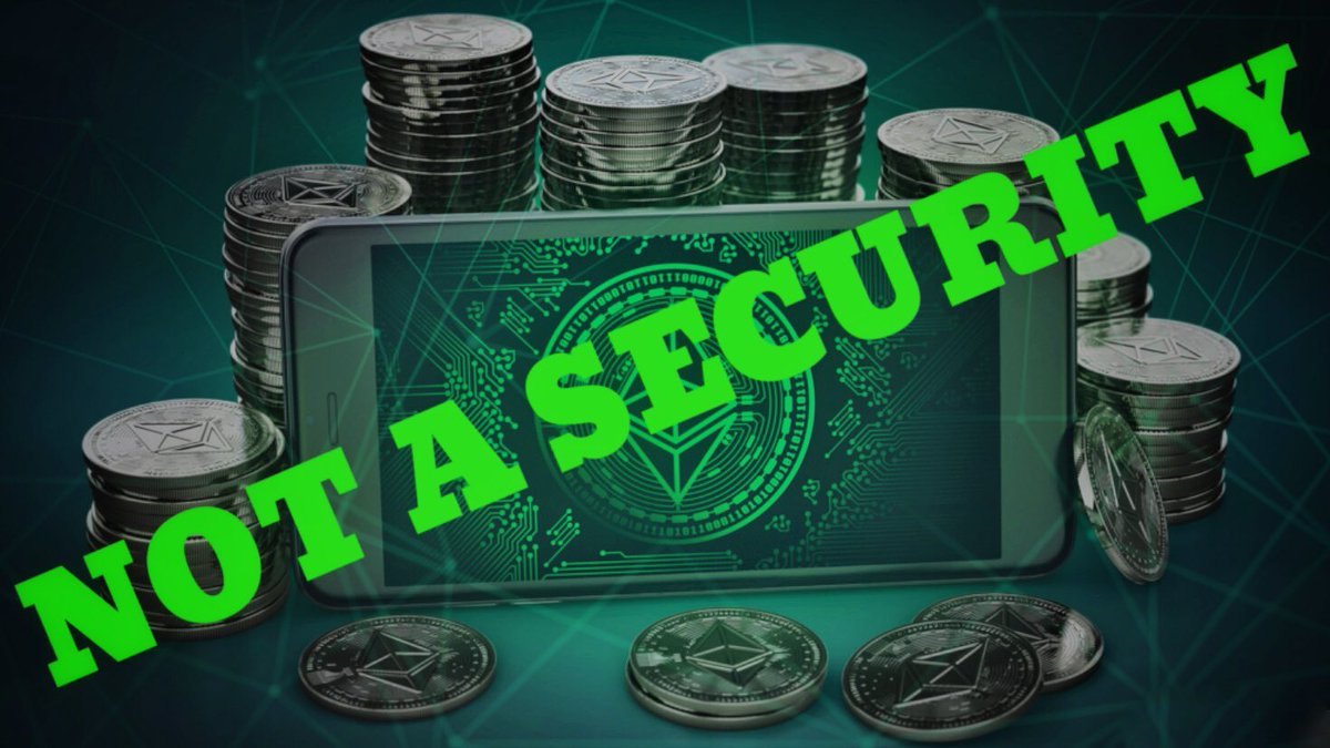 $ETH is not a security.  Big news for #Etherium #cryptocurrency #bitcoin $btc