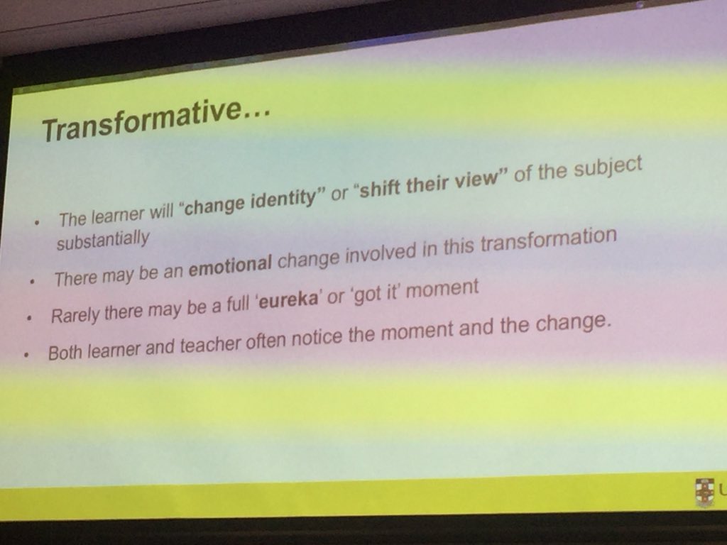 enm181's tweet photo. Dr Rachel Thompson @UNSWMedEdGroup sharing her years of work on #thresholdconcepts @UTSfutures #LXlab https://t.co/oBKyM3gku3