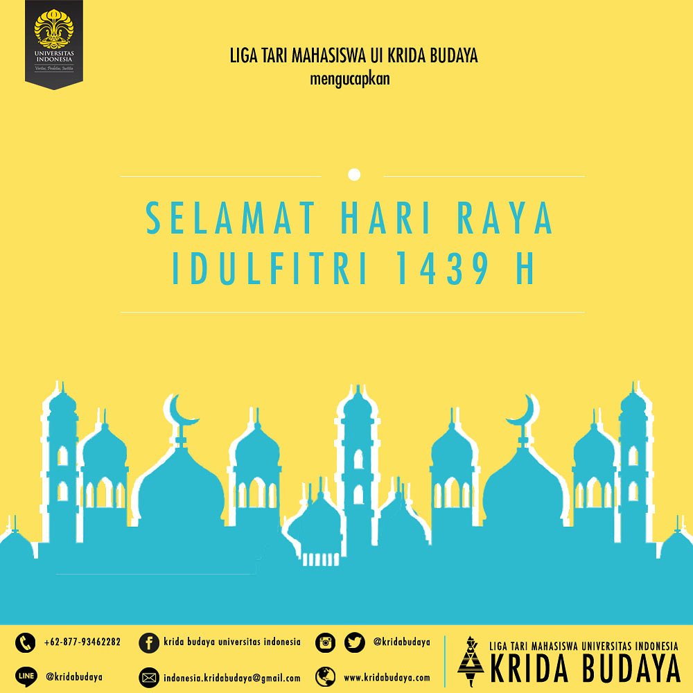 kridabudaya's tweet photo. Tiada yang seindah ketika hati tersucikan. Bersih tanpa noda kebencian yang terbasuh oleh ramadhan dan kemurnian hati untuk saling memaafkan.

Liga Tari Mahasiswa UI Krida Budaya mengucapkan Selamat Hari Raya Idulfitri 1439 H. Minal aidzin wal fa idzin. Mohon maaf lahir dan batin https://t.co/YC510VYUrM