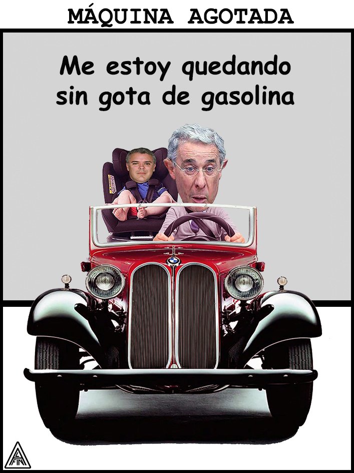 Alfinsoyyo's tweet photo. MAQUINA AGOTADA
Me estoy quedando sin gota de gasolina
#Duque #Elecciones2018 #EleccionesColombia #uribe #UribeJr #AlvaroUribe #IvanDuque #Petro #GustavoPetro https://t.co/4maTMRQTTy
