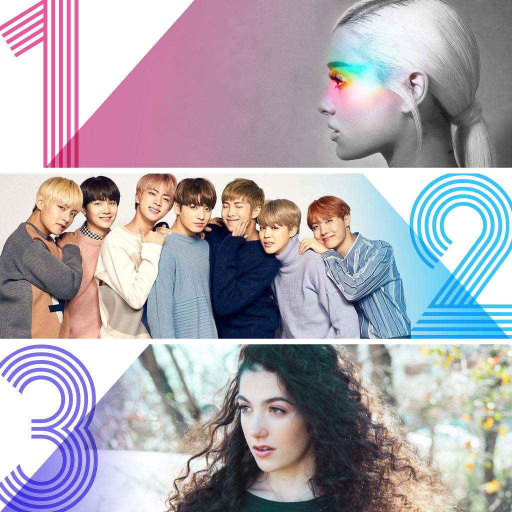radiodisney's tweet photo. We have no tears over Thursday's #RDTop3. 1. @ArianaGrande #NoTearsLeftToCry 2. @BTS_twt #FakeLove 3. @CarolineRomano #Ready https://t.co/DjFNiuCh7r