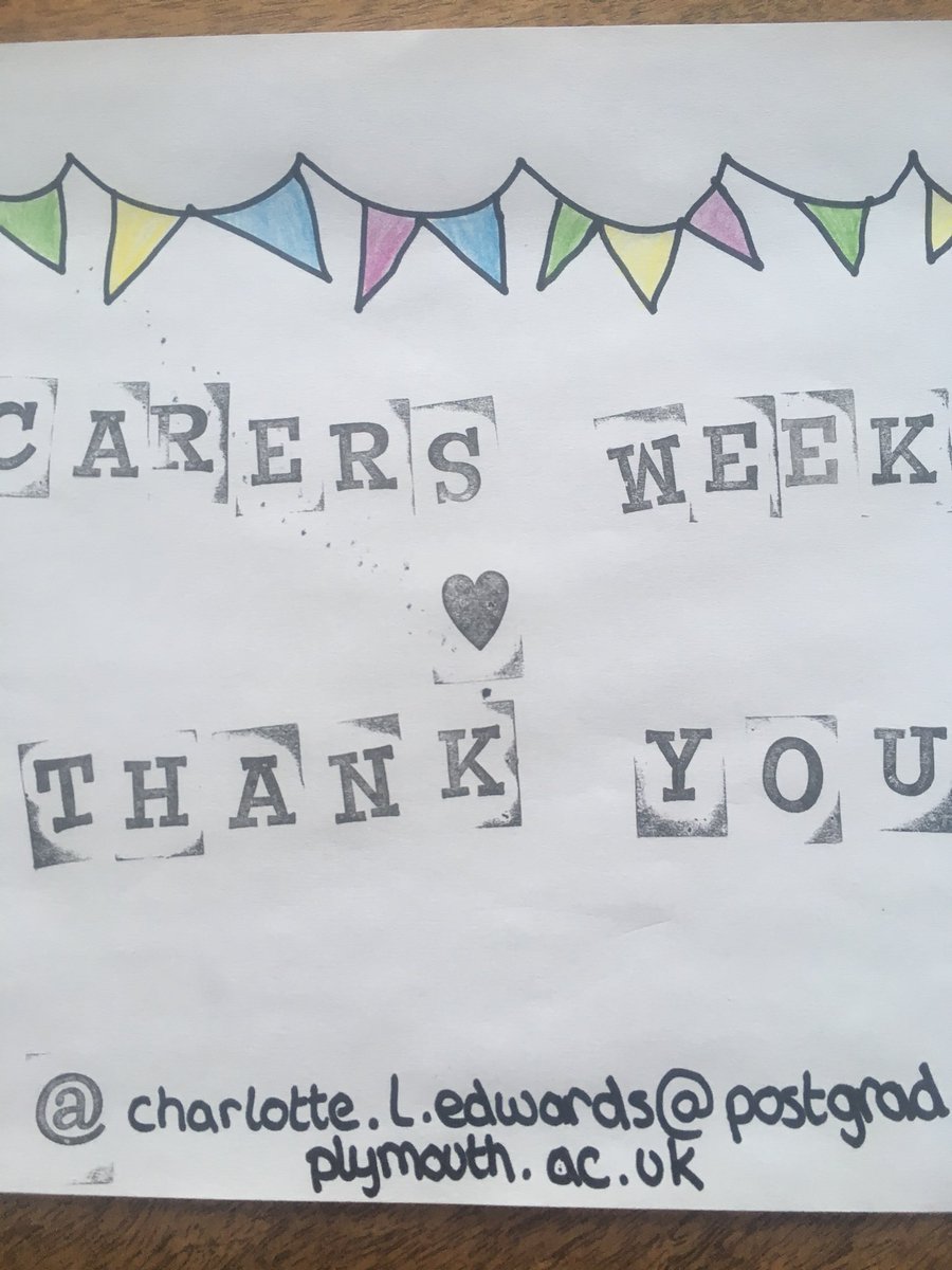 Charlottenurse's tweet photo. #CarersWeek day 5: thank you to everyone who is or has cared for a loved one! Thank you to all those involved with the #ChERISHstudy so far - especially to the organisations who have helped prompt it and the carers who have given up their time to share their experience with me! https://t.co/20PxmoAdmp