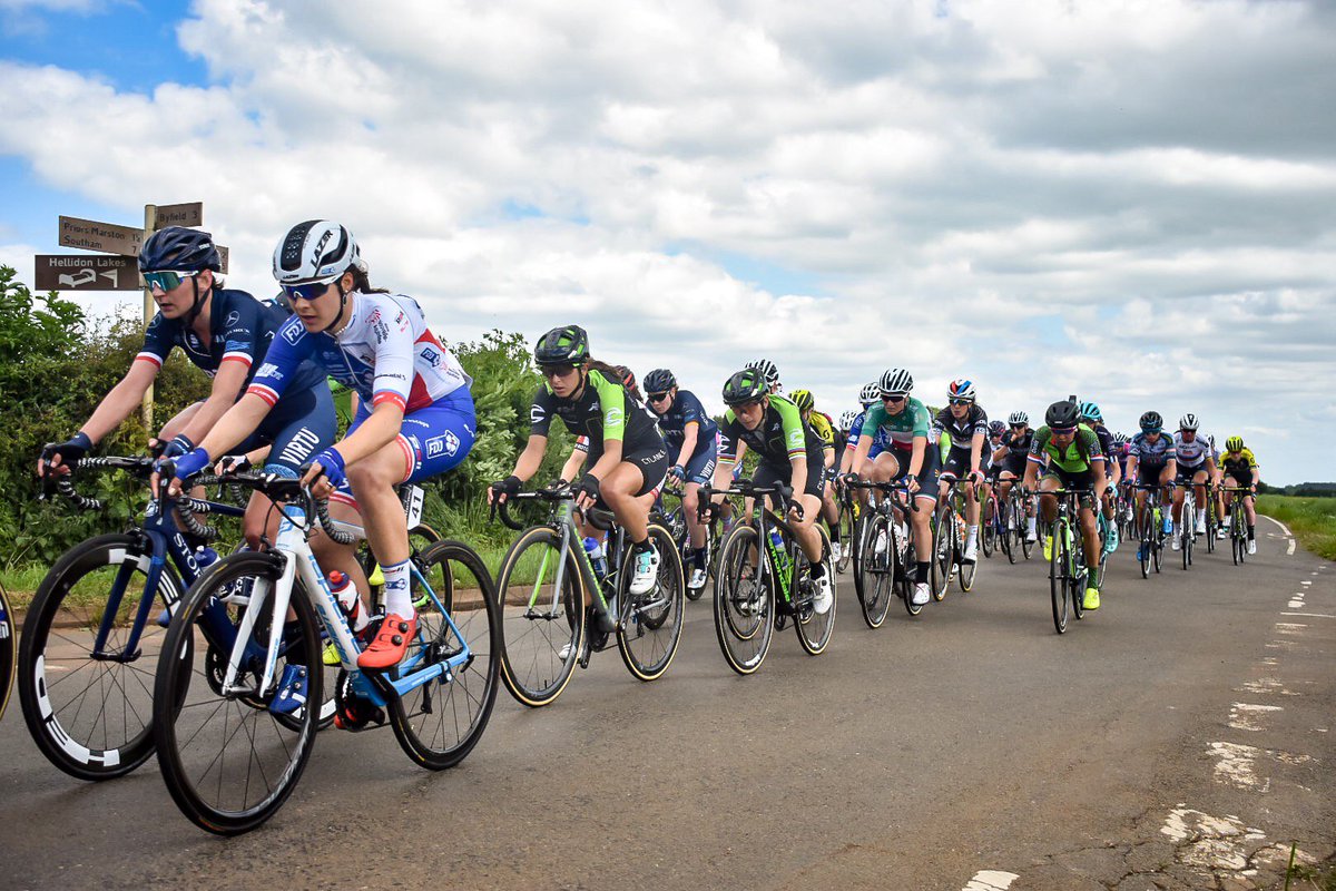 Great shot of the OVO Women's Cycling Tour as it passed by the front of the hotel yesterday afternoon!
