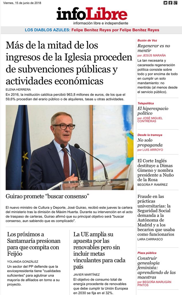 _infoLibre's tweet photo. ¡Buenos días! Estos son los temas que llevamos en nuestra portada de este viernes en https://t.co/hqLtKjmF1T https://t.co/5T7ktLI5wP