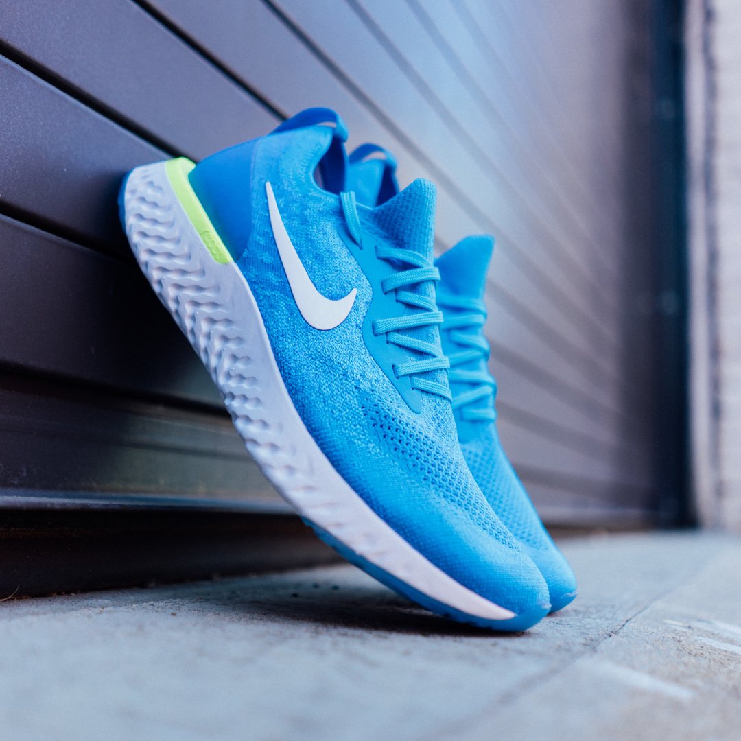 nike epic react blue glow