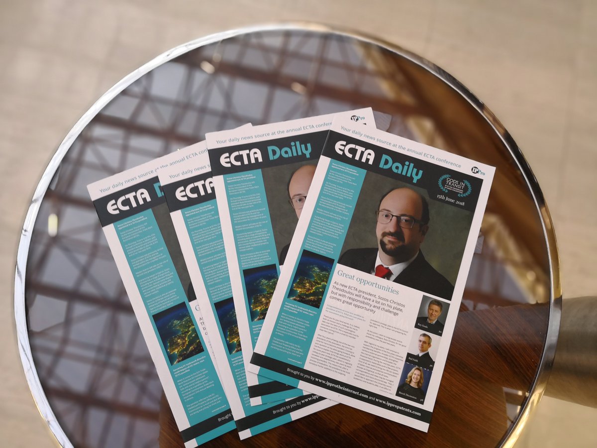 ECTABrussels's tweet photo. Do not not forget to pick up your ECTA Daily in the Conference area this morning. Learn more on the great announcement with Sozos-Christos Theodoulou and many other great topics  #ECTA37 #ECTA37 https://t.co/WJQYS9I7Md
