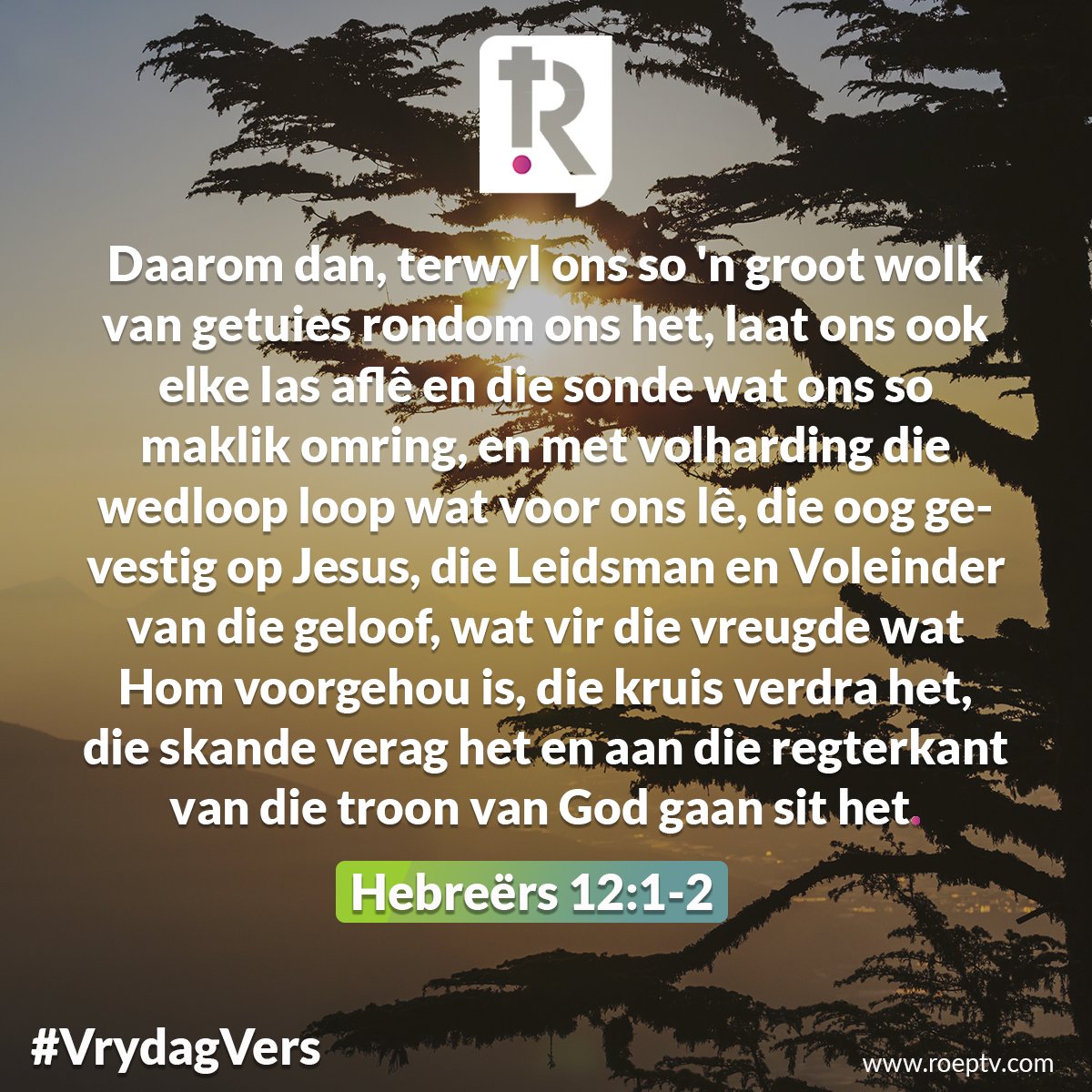 roep_tv's tweet photo. Leef jou lewe voluit met Jesus Christus as jou Leidsman en Voleinder. #VrydagVers #RoepTV #DieWaarheid #1September #Jesus #God #Leidsman #Voleinder https://t.co/TS3fdsQOvn