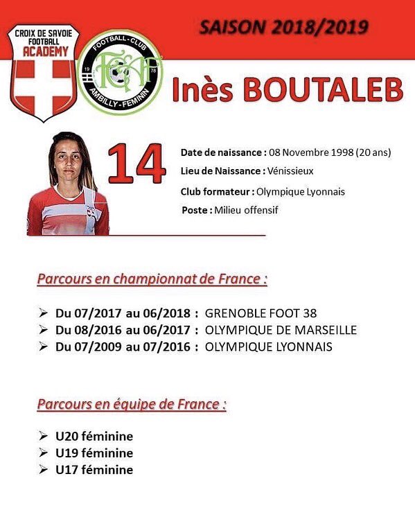 CSFAAmbillyFem's tweet photo. 🔴MERCATO⚪️ 📄🖊

Nous souhaitons la bienvenue à Inès BOUTALEB, première recrue et nouvelle venue au club, qui arrive en provenance de Grenoble. 

( lisez la suite de la présentation sur notre Facebook : CSFA Ambilly Féminin ) https://t.co/Agur6fbt24