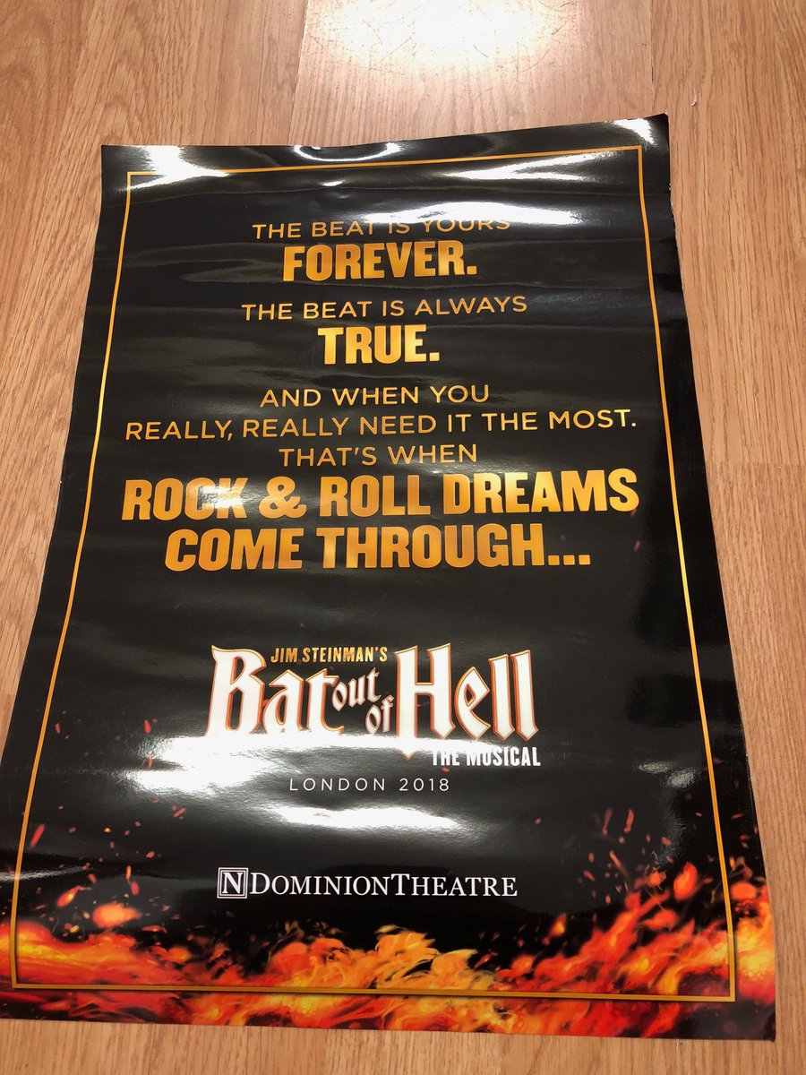 thetheatrecafe's tweet photo. RT &amp; FOLLOW for a chance to win a Bat Out of Hell poster #fridayfangirlfenzy https://t.co/fulBHutUV5
.
.
.
#theatrecafe #theatre #London #WestEnd #FridayFeeling #giveaway #win #competition #FridayFunDay https://t.co/kcQPXaR8nP