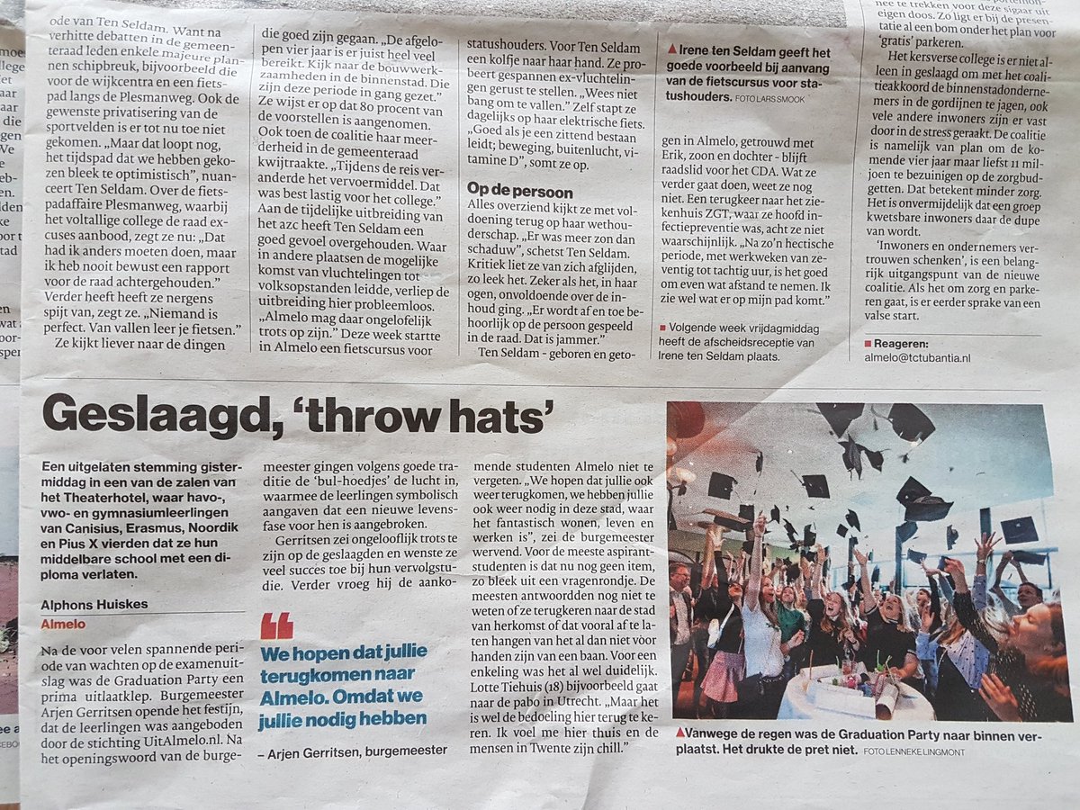 Leuk stukje over de #GraduationParty #Almelo #Twentstalent #awtd