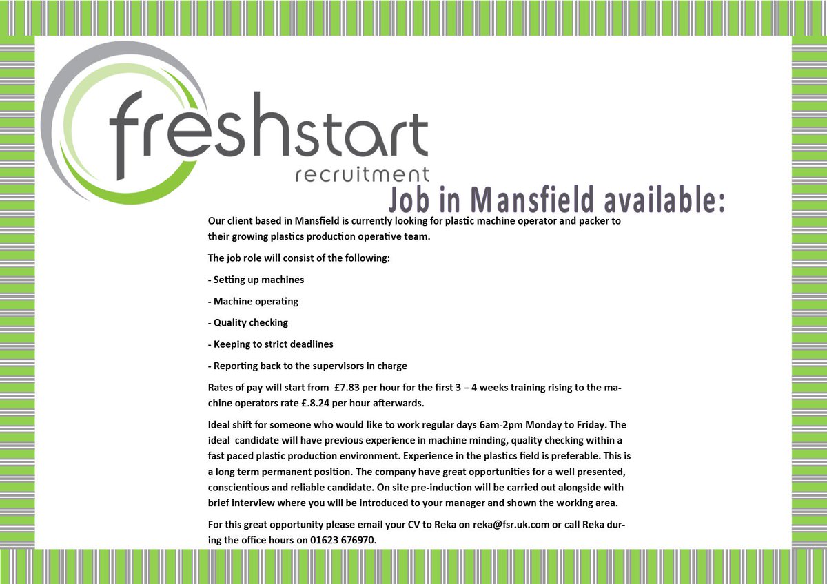 Fresh Start Recruitment tweet media