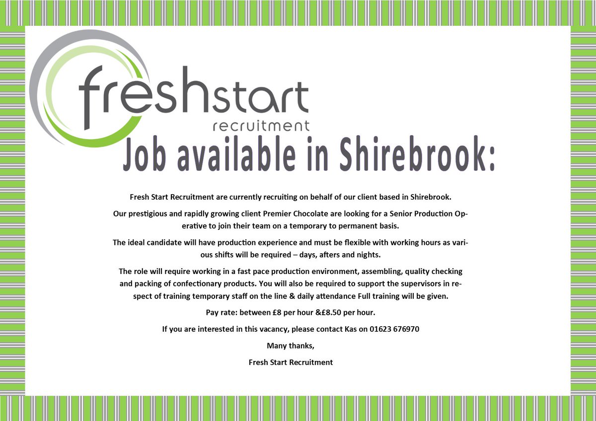 Fresh Start Recruitment tweet media