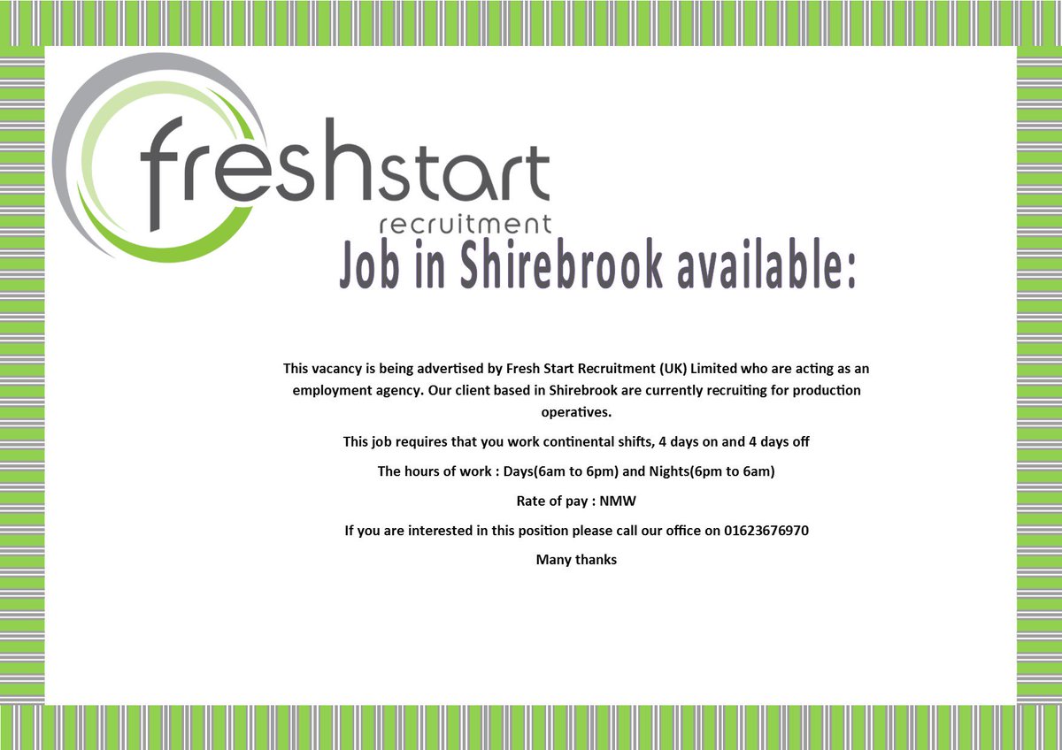 Fresh Start Recruitment tweet media