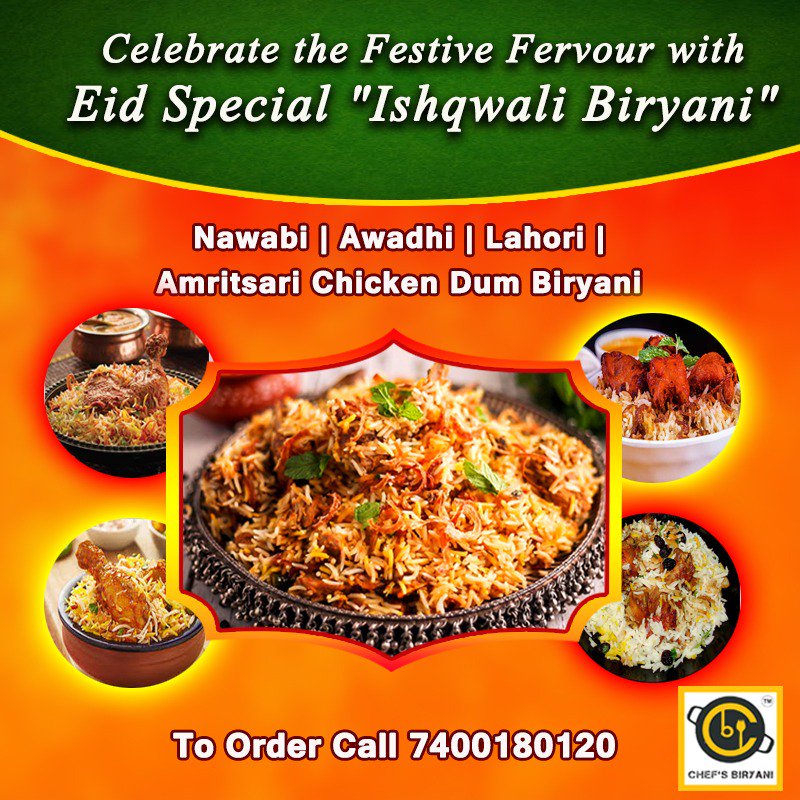 chefsbiryani's tweet photo. Eid Special "Ishqwali Biryani"
Doorstep delivery in attractive packaging (1 serve box / Kilo serve box)* (T&C)
To order Call Now @ 7400180120
#EidMubarak #EidalFitr #Celebration #Eidspecial #Biryani #Khatirdari #Ishqwalibiryani #Malad #Goregaon #Oshiwara #Lokhandawala #Marol https://t.co/ESDXPj2P3Q