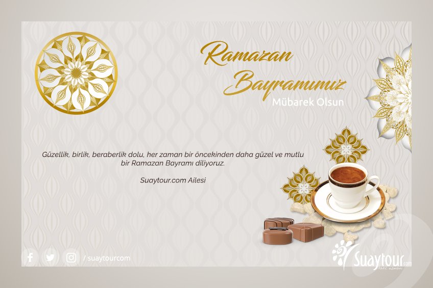 Güzellik, birlik, beraberlik dolu, her zaman bir öncekinden daha güzel ve mutlu bir Ramazan Bayramı diliyoruz.
Suaytour.com Ailesi
• • •
#Suaytourcom #RamazanBayramı #ramazan #ramadan #ramadan2018 #ramadanmubarak