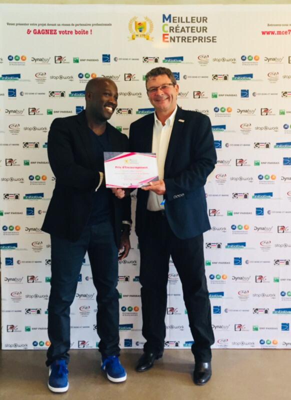 DynabuyIDFsud's tweet photo. Bravo Edgar de @WeAreWheelers pour le prix d’encouragement #MCE77 #TimeToWin #FiersDeNosAdherents https://t.co/BnLLpaQkKk
