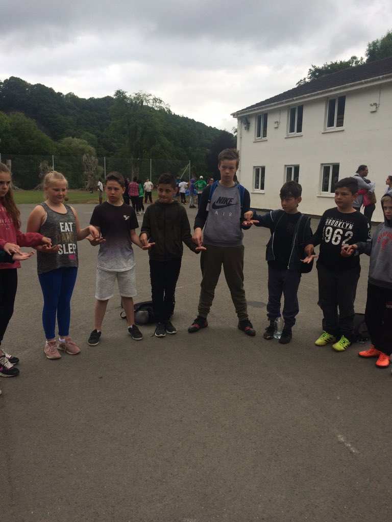 Up bright and early for our last morning! Playing some team games before breakfast