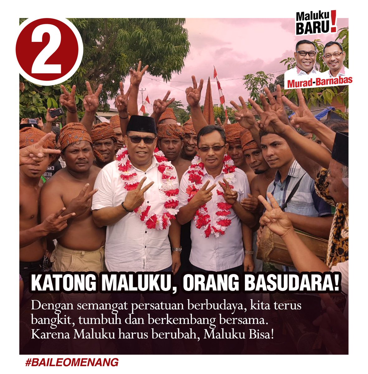 AMaluku1's tweet photo. #12HariMenujuPerubahanMaluku #CoblosNomor2 #CoblosMuradAbas #MasBroVoorMaluku @DPPPerindo @tribunmedan https://t.co/AMk2Wl8QNn