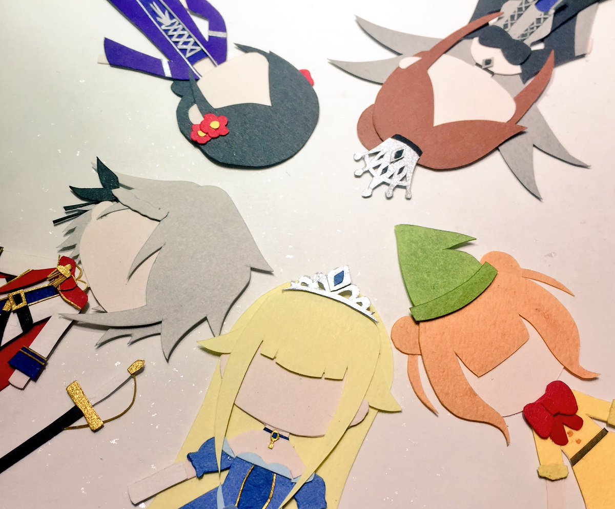 フェイさん プリンセス プリンシパルよりed風の白雪姫衣装の白鳩 初オリジナル ププのアプだけ作るはずが結局全員 車作った 切り絵 Pripri