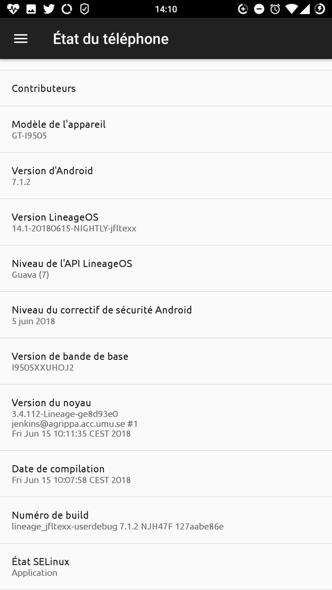 OunafFanou's tweet image. @LineageosRom 🤘
#LineageOS 
#Nougat 
#RomManager 
#RootCheck 
#TWRP 
#GalaxyS4