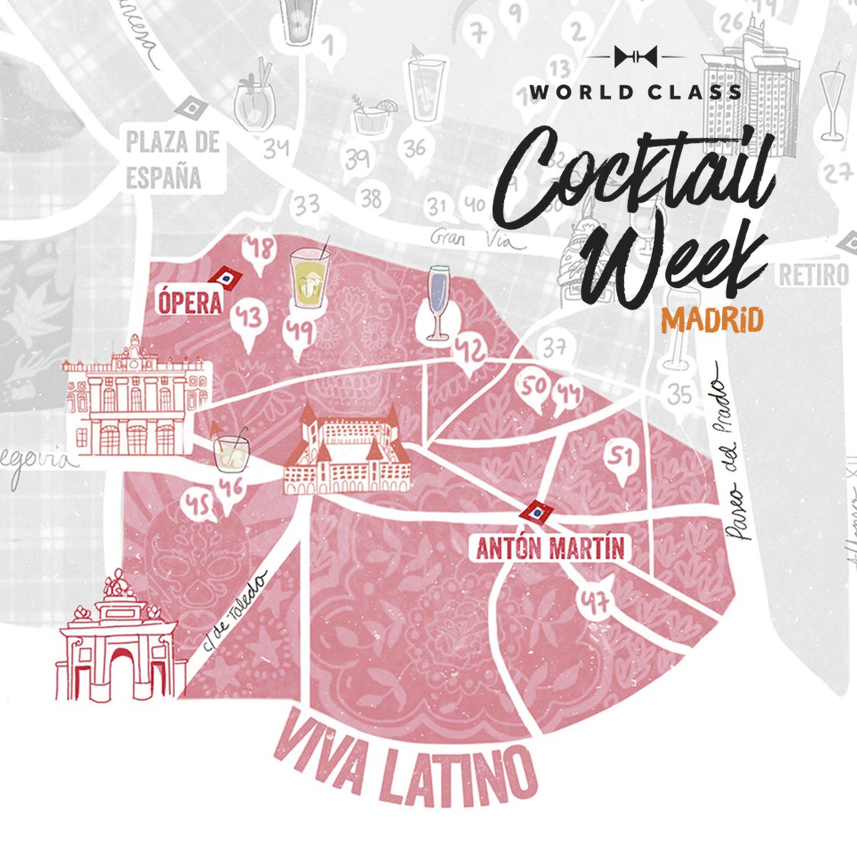 WorldClassSpain's tweet photo. Sabor, ritmo y fiesta en #VivaLatino, la zona de #WorldClassCocktailWeek donde encontrar los cócteles con raíces latinas.
#WorldClassSpain #PlanesMadrid
@batonrougemad @CafeMadridBar @47cocktailbar @NuBelMadrid @gruporolenka @DiegoCabreraBar https://t.co/14WWHZz9Ef