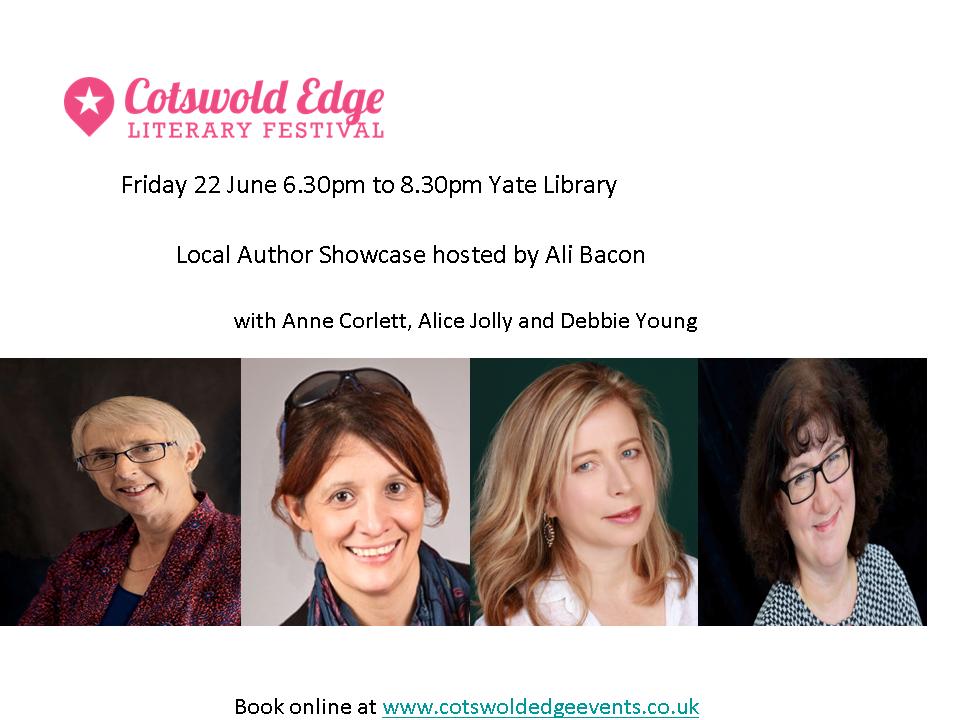 Just Write Bristol (@jwritebristol) on Twitter photo Good afternoon Tweeps, it has been a while but you can catch @AliBacon with <a href="/ConsummateChaos/">Anne Corlett</a> <a href="/DebbieYoungBN/">📚 Debbie Young 📚</a> and <a href="/JollyAlice/">Alice Jolly</a> next Friday. Yate Library 6.30 pm Good afternoon Tweeps, it has been a while but you can catch @AliBacon with <a href="/ConsummateChaos/">Anne Corlett</a> <a href="/DebbieYoungBN/">📚 Debbie Young 📚</a> and <a href="/JollyAlice/">Alice Jolly</a> next Friday. Yate Library 6.30 pm