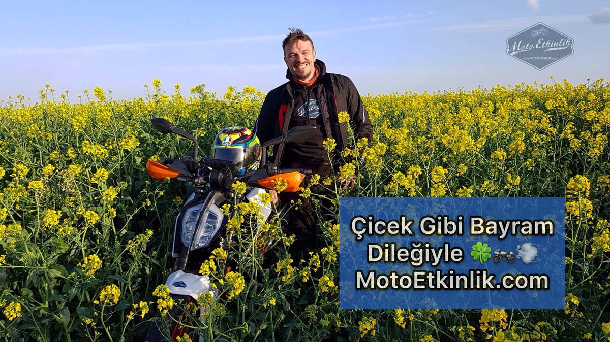 MotoEtkinlik's tweet photo. #Çiçek gibi #Bayram geçirmeniz dileğiyle 🍀🏍💨
#MotoEtkinlik #motor #motosiklet #ramazanbayramı #iyibayramlar #duke #duke390 #gezi #mutluluk #MutlulukZamanı #turkiye #sari #gulumse https://t.co/D1fVzHxKNH